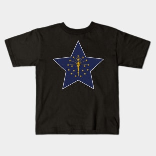 Indiana State Flag Star Kids T-Shirt